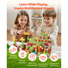 VEVOR Magnetic Blocks, 100 PCS Magnet Blocks Set, Magnetic Building Cubes for Kids, STEM Montessori Sensory Toys for Christmas Birthday Gift, Construction Stacking Toy for 3+ Years Old Boys & Girls