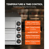 VEVOR Electric Pizza Oven for Countertops, 12-inch, 1700W, with Temp Control & 0-60 Min Timer, Even Baking Technology & Easy Clean Crumb Tray, Ideal for Both Commercial & Home Kitchens