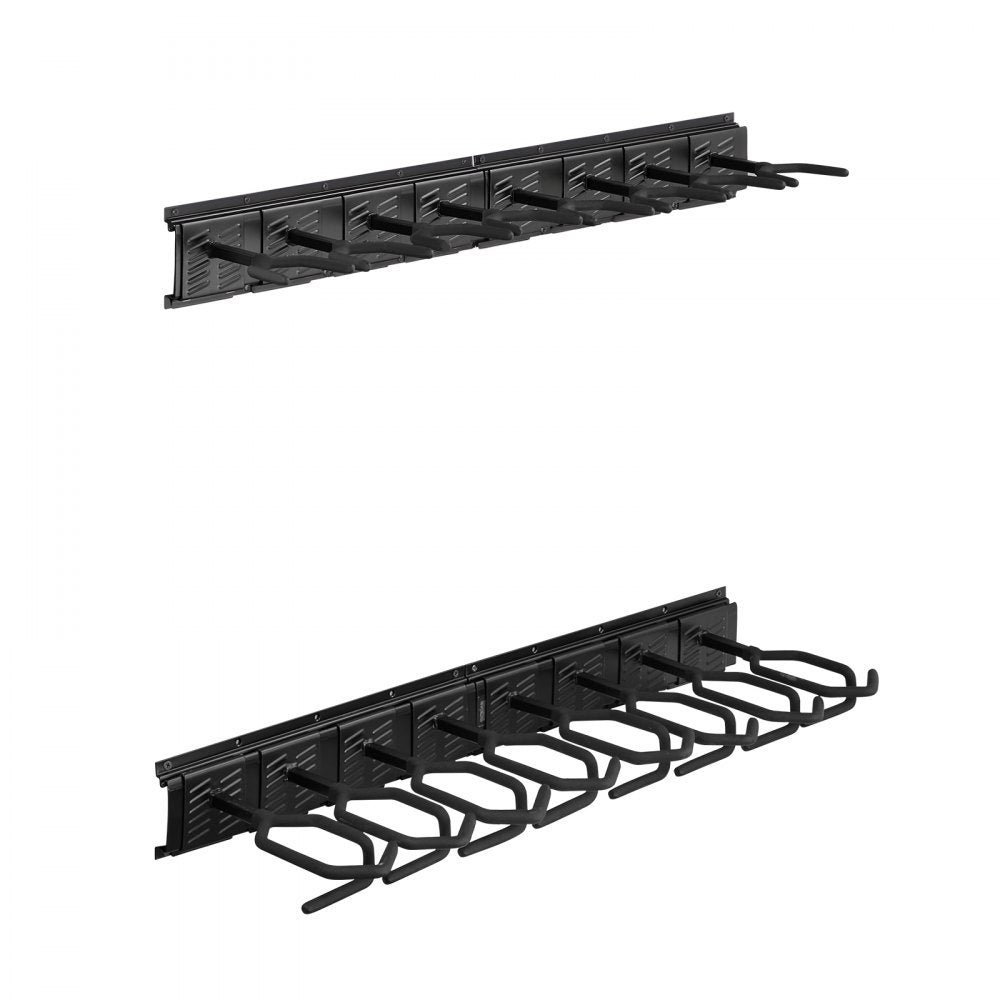 VEVOR Indoor Gun Rack, Heavy Duty Steel, Wall Mount Rifle and Shotgun Rack, 8 Slots for Long Guns, Gun Display Rifle Storage Holder with Screws, for Home Garage Office Retail Shop Hunting Cabin Wall