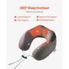 VEVOR Travel Pillow, Neck Pillow for Traveling, Upgraded Bamboo Charcoal Memory Foam Travel Neck Pillow with Eye Mask, Earplugs and Storage Bag, Suitable for Plane Car Home Recliner Use(Dark Gray)