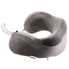 VEVOR Travel Pillow, Neck Pillow for Traveling, Upgraded Bamboo Charcoal Memory Foam Travel Neck Pillow with Eye Mask, Earplugs and Storage Bag, Suitable for Plane Car Home Recliner Use(Dark Gray)