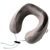 VEVOR Travel Pillow, Neck Pillow for Traveling, Upgraded Bamboo Charcoal Memory Foam Travel Neck Pillow with Eye Mask, Earplugs and Storage Bag, Suitable for Plane Car Home Recliner Use(Dark Gray)