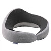 VEVOR Travel Pillow, Double-Layered 3D Support Neck Pillow for Traveling, 360° Flexible Rotation Upgraded Memory Foam Travel Neck Pillow with Eye Mask, Earplugs, Earplug Case, Storage Bag(Black-Gray)