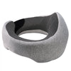 VEVOR Travel Pillow, Double-Layered 3D Support Neck Pillow for Traveling, 360° Flexible Rotation Upgraded Memory Foam Travel Neck Pillow with Eye Mask, Earplugs, Earplug Case, Storage Bag(Black-Gray)
