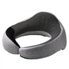 VEVOR Travel Pillow, Double-Layered 3D Support Neck Pillow for Traveling, 360° Flexible Rotation Upgraded Memory Foam Travel Neck Pillow with Eye Mask, Earplugs, Earplug Case, Storage Bag(Black-Gray)