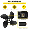 VEVOR Outboard Propeller, Replace for OEM 48-8M8026630, 4-Blade 10.3\" x 13\" Aluminum Boat Propeller, Compatible with Mercury Mariner 25HP Bigfoot/Command Thrust 60Hp Outboard, 13 Tooth Splines, RH