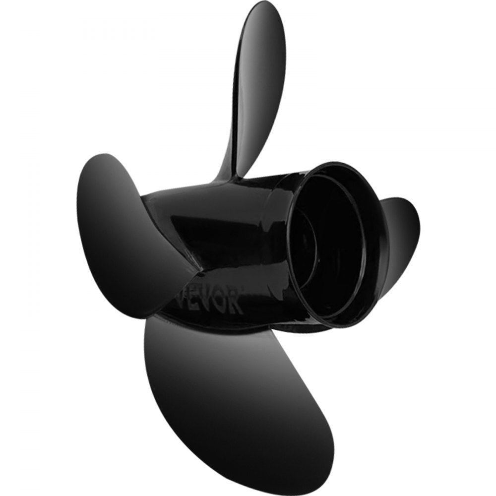 VEVOR Outboard Propeller, Replace for OEM 48-8M8026630, 4-Blade 10.3\" x 13\" Aluminum Boat Propeller, Compatible with Mercury Mariner 25HP Bigfoot/Command Thrust 60Hp Outboard, 13 Tooth Splines, RH