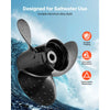 VEVOR Outboard Propeller, Upgrade OEM 15 Spline Tooth Aluminum Outboard Boat Propeller Fit Mercury Engines 40-140 HP, 4-1/4" Gearcase, 3-Blade, RH (Right Hand Rotation), OEM Parts No. 48-77344A45