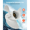 VEVOR Outboard Propeller, Upgrade OEM 15 Spline Tooth Aluminum Outboard Boat Propeller Fit Yamaha Engines 60-130 HP, 4-1/4" Gearcase, 3-Blade, RH (Right Hand Rotation), OEM Parts No. 6E5-45947-00-EL