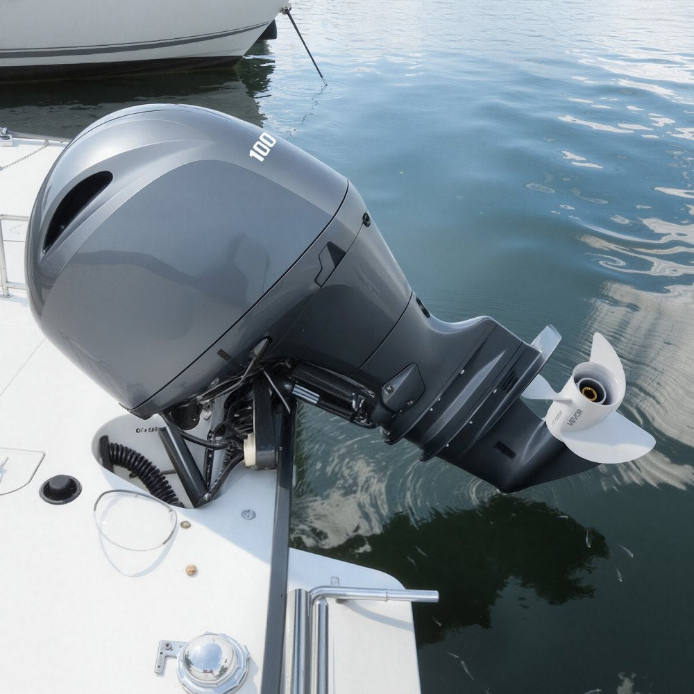 VEVOR Outboard Propeller, Upgrade OEM 15 Spline Tooth Aluminum Outboard Boat Propeller Fit Yamaha Engines 60-130 HP, 4-1/4" Gearcase, 3-Blade, RH (Right Hand Rotation), OEM Parts No. 6E5-45947-00-EL