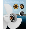 VEVOR Outboard Propeller, Upgrade OEM 15 Spline Tooth Aluminum Outboard Boat Propeller Fit Yamaha Engines 50-130 HP, 4-1/4" Gearcase, 3-Blade, RH (Right Hand Rotation), OEM Parts No. 6E5-45954-00-EL