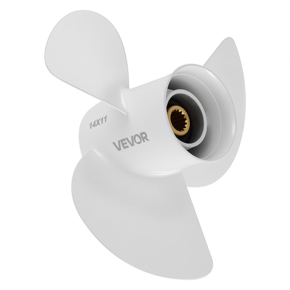 VEVOR Outboard Propeller, Upgrade OEM 15 Spline Tooth Aluminum Outboard Boat Propeller Fit Yamaha Engines 50-130 HP, 4-1/4" Gearcase, 3-Blade, RH (Right Hand Rotation), OEM Parts No. 6E5-45954-00-EL