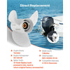 VEVOR Outboard Propeller, Upgrade OEM 15 Spline Tooth Aluminum Outboard Boat Propeller Fit Yamaha Engines 50-130 HP, 4-1/4" Gearcase, 3-Blade, RH (Right Hand Rotation), OEM Parts No. 6E5-45945-01-EL
