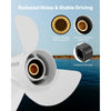 VEVOR Outboard Propeller, Upgrade OEM 15 Spline Tooth Aluminum Outboard Boat Propeller Fit Yamaha Engines 50-130 HP, 4-1/4" Gearcase, 3-Blade, RH (Right Hand Rotation), OEM Parts No. 6E5-45945-01-EL