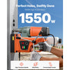 VEVOR Magnetic Drill, 1550W Motor 2 in Coring Diameter, 2922 lbf Magnetic Force, 0-550 RPM Variable Speed, Portable Electric Mag Drill Press Drilling Machine for Metal Surface, Home Improvement