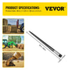 VEVOR Hay Spear 39\" Bale Spear 3600 lbs Capacity, Bale Spike Quick Attach Square Hay Bale Spears 1 3/4\", Black Coated Bale Forks, Bale Hay Spike with Hex Nut and Sleeve for Buckets Tractors Loaders