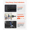 VEVOR Fingerprint Door Lock Set, Electronic Biometric Knob Keyless Entry Door Lock with Handle, Auto Locking, One-Time Code, Anti-Peeking Password, Easy Installation, for Home, Apartment, Matte Black