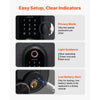 VEVOR Fingerprint Door Lock Set, Electronic Biometric Deadbolt Keyless Entry Door Lock with Handle, Touchscreen, Auto Locking, One-Time Code, Anti-Peeking Password, IC Cards, for Home, Matte Black