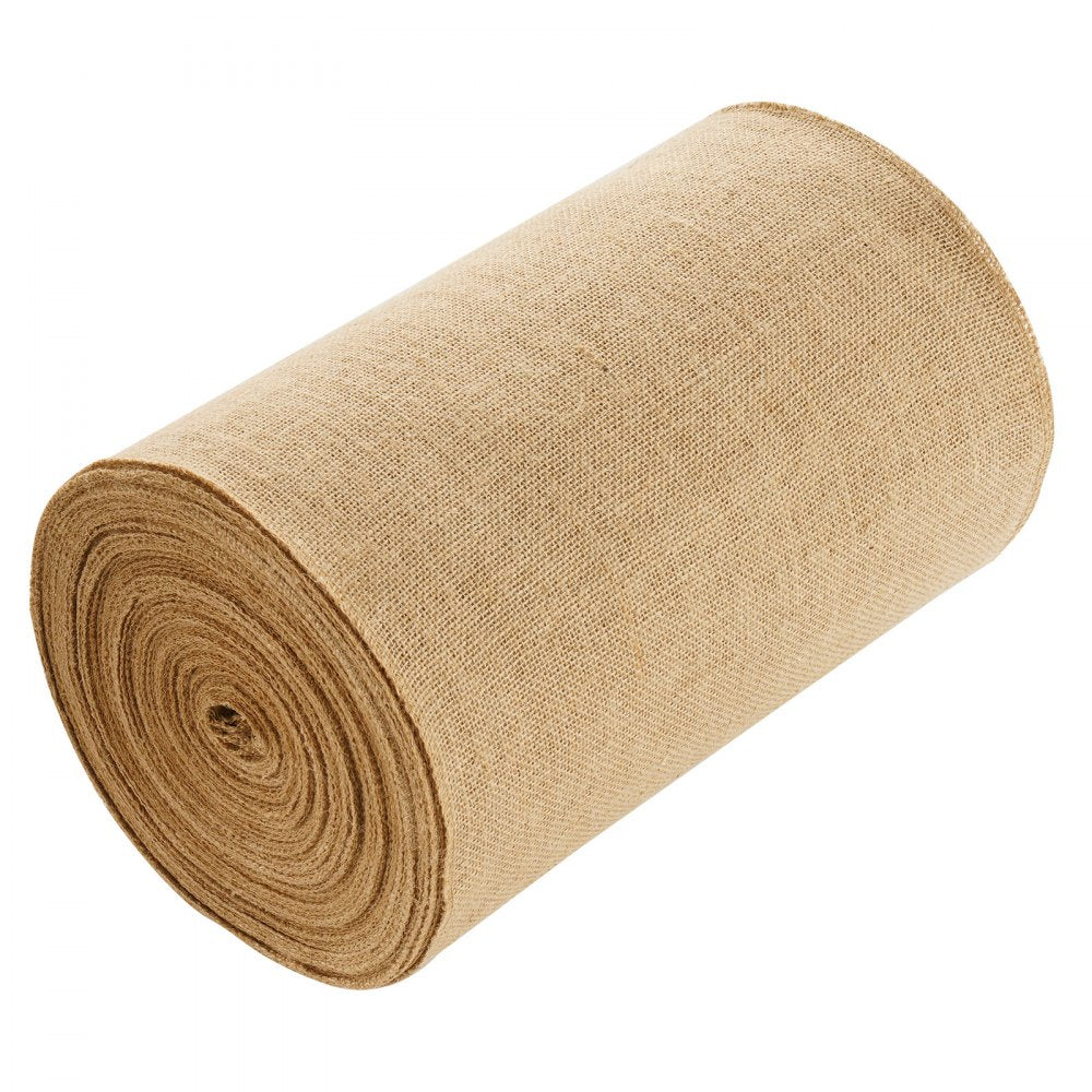 VEVOR Burlap Fabric Roll, 14” x 150 ft & 50 x 50 High Density Wide Natural Burlap Fabric Rolls, Jute Fabric Burlap Tree Wrap Roll, for Decor, Crafts, Wedding, Gardening, Plant & Tree Winter Covering