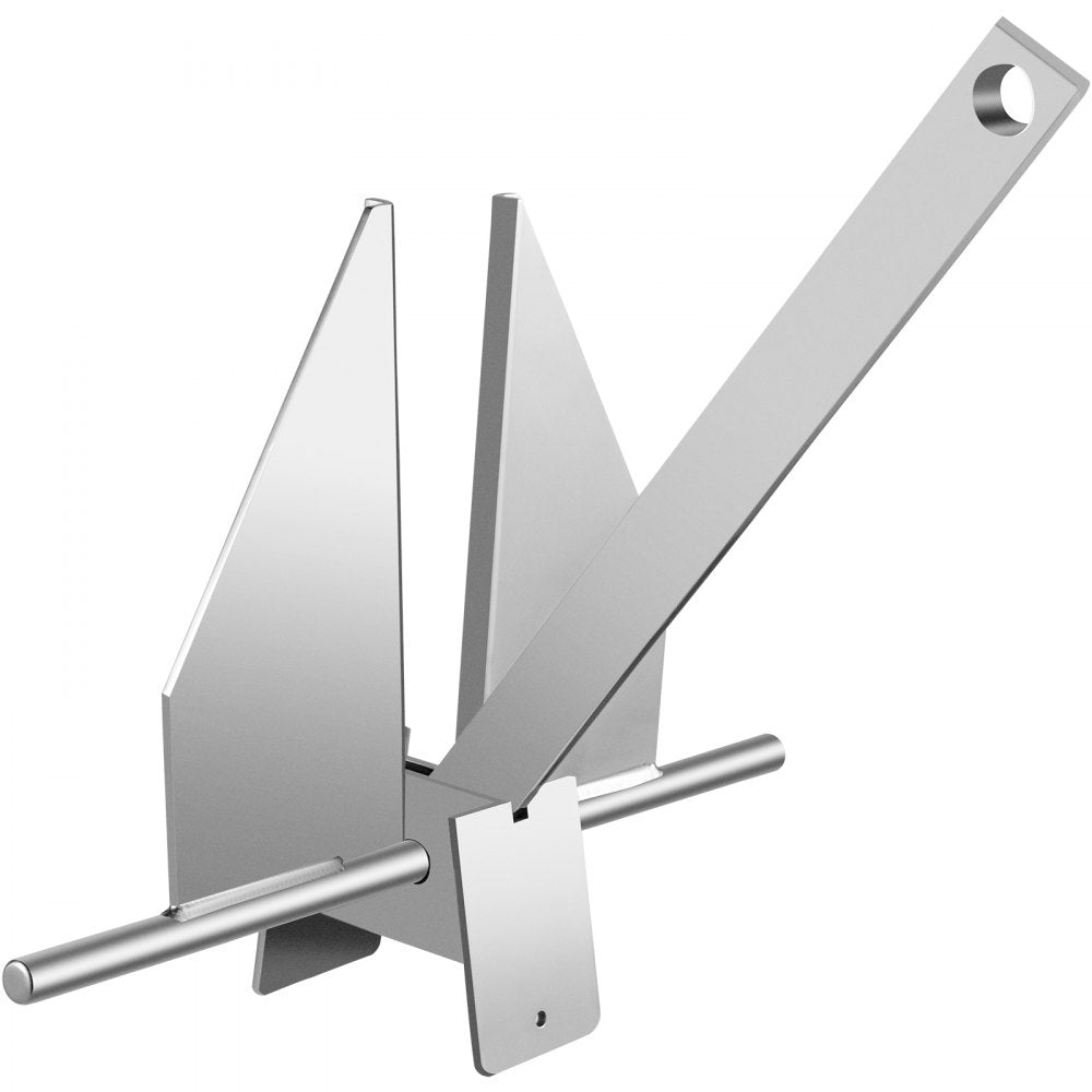 VEVOR Boat Anchor Kit 13 lb Fluke Style Anchor, Hot Dipped Galvanized Steel Fluke Anchor, Marine Anchor with Anchor, Shackles, Chain, Rope for Boat Mooring on The Beach, Boats from 20'-32'