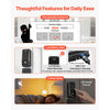 VEVOR Keyless Entry Door Lock with Handle Set, Touchpad Electronic Deadbolt with IC Card, Customizable User Codes, Keyed Entry, Auto Lock, Anti-Peeking Password, Backlit, for Home, Matte Black