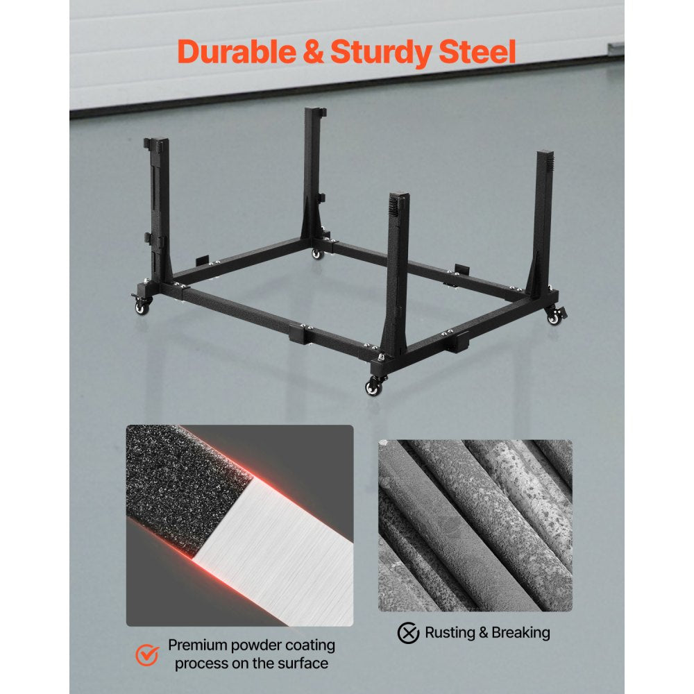VEVOR Jeep Door Storage Cart, 4 Doors Moveable Storage Cart Rack with Thickened Rubber Cushion, Sturdy Car Door Holder Cart Fit for Jeep Wrangler JK JL/Gladiator JT 2007- 2023 JK JL / Gladiator JT
