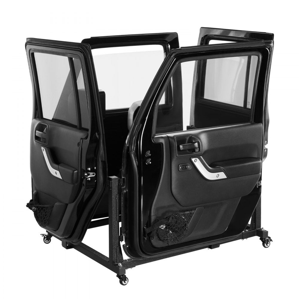 VEVOR Jeep Door Storage Cart, 4 Doors Moveable Storage Cart Rack with Thickened Rubber Cushion, Sturdy Car Door Holder Cart Fit for Jeep Wrangler JK JL/Gladiator JT 2007- 2023 JK JL / Gladiator JT