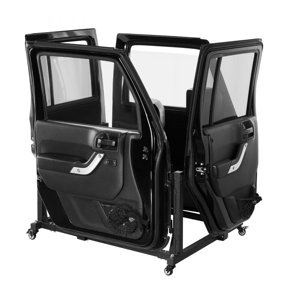 VEVOR Jeep Door Storage Cart, 4 Doors Moveable Storage Cart Rack with Thickened Rubber Cushion, Sturdy Car Door Holder Cart Fit for Jeep Wrangler JK JL/Gladiator JT 2007- 2023 JK JL / Gladiator JT