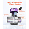 VEVOR Mattress Vacuum Cleaner, 550W Bed Vacuum Cleaner with 18Kpa Powerful Suction and Dual Dust Bin, HEPA Filter & Heating, Ultrasound Tech & Cleaning Lights, Handheld for Bed, Sofa, Corded, Gray