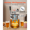 VEVOR 128oz Mini Keg, Pressurized Growler Tap System, 304 Stainless Steel Beer Kit, with Co2 Regulator, Self-Closing Faucet, Keeps Fresh and Carbonation for Homebrew, Craft and Draft Beer
