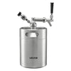 VEVOR 128oz Mini Keg, Pressurized Growler Tap System, 304 Stainless Steel Beer Kit, with Co2 Regulator, Self-Closing Faucet, Keeps Fresh and Carbonation for Homebrew, Craft and Draft Beer