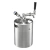 VEVOR 128oz Mini Keg, Pressurized Growler Tap System, 304 Stainless Steel Beer Kit, with Co2 Regulator, Self-Closing Faucet, Keeps Fresh and Carbonation for Homebrew, Craft and Draft Beer