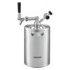 VEVOR 170oz Mini Keg, Pressurized Growler Tap System, 304 Stainless Steel Beer Kit, with Co2 Regulator, Self-Closing Faucet, Keeps Fresh and Carbonation for Homebrew, Craft and Draft Beer