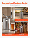VEVOR 170oz Mini Keg, Pressurized Growler Tap System, 304 Stainless Steel Beer Kit, with Co2 Regulator, Self-Closing Faucet, Keeps Fresh and Carbonation for Homebrew, Craft and Draft Beer