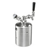 VEVOR 64oz Mini Keg, Pressurized Growler Tap System, 304 Stainless Steel Beer Kit, with Co2 Regulator, Self-Closing Faucet, Keeps Fresh and Carbonation for Homebrew, Craft and Draft Beer