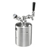 VEVOR 64oz Mini Keg, Pressurized Growler Tap System, 304 Stainless Steel Beer Kit, with Co2 Regulator, Self-Closing Faucet, Keeps Fresh and Carbonation for Homebrew, Craft and Draft Beer