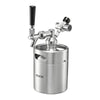 VEVOR 64oz Mini Keg, Pressurized Growler Tap System, 304 Stainless Steel Beer Kit, with Co2 Regulator, Self-Closing Faucet, Keeps Fresh and Carbonation for Homebrew, Craft and Draft Beer