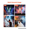 VEVOR Stage Light with Barn Doors, 200 W 6 in 1 COB Par Light RGBWA-U-V, Spotlight for Event, Wedding, Church, Theater, Bar, Concert, Auto/DMX/Master-Slave/Sound Control, Signal Cable & Power Cord