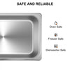 VEVOR 4 Pack Steam Table Pans 20.9 x 12.8 x 3.9 Inch Deep Steam Table Pan Full Size 13L Deep Food Container Stainless Steel Oven Tray Hotel Pans Anti-Jam Steam Table Food Pan