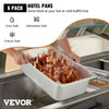 VEVOR 6 Pack Steam Table Pans 20.9 x 12.8 x 5.9 Inch Deep Steam Table Pan Full Size 20.5L Deep Food Container Stainless Steel Oven Tray Hotel Pans Anti-Jam Steam Table Food Pan
