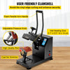VEVOR Heat Press 6x3.75Inch Curved Element Hat Press Clamshell Design Heat Press for Hats Rigid Steel Frame No Stick Digital LCD Timer and Temperature Control (6x3.75Inch Clamshell Design)
