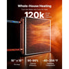 VEVOR Water to Air Heat Exchanger, 18 x 18 in Finned Tube HVAC Heat Exchanger Coil with Copper Tubes & Aluminum Fins, 120K BTU Output for Outdoor Wood Furnace, Hydronic Heating & Cooling Systems