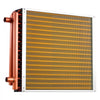 VEVOR Water to Air Heat Exchanger, 18 x 18 in Finned Tube HVAC Heat Exchanger Coil with Copper Tubes & Aluminum Fins, 120K BTU Output for Outdoor Wood Furnace, Hydronic Heating & Cooling Systems