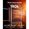VEVOR Water to Air Heat Exchanger, 22 x 22 in Finned Tube HVAC Heat Exchanger Coil with Copper Tubes & Aluminum Fins, 190K BTU Output for Outdoor Wood Furnace, Hydronic Heating & Cooling Systems