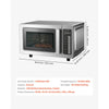 VEVOR Countertop Microwave Oven, 0.9 Cu Ft, 1000W Digital Stainless Steel Microwave Oven with Touchscreen, 10 Cooking Presets, 5 Power Levels, Multi-Lock Door & Easy Clean Interior for Commercial Use