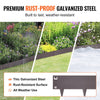 VEVOR Steel Landscape Edging, 5-pack Steel Garden Edging Borders, 39" L x 5" H Strips, Hammer-in Edging Border, Bendable Metal Landscape Edging for Yard, Garden, Lawn, 3.15" Spike Height, Brown