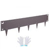 VEVOR Steel Landscape Edging, 5-pack Steel Garden Edging Borders, 39" L x 5" H Strips, Hammer-in Edging Border, Bendable Metal Landscape Edging for Yard, Garden, Lawn, 3.15" Spike Height, Brown