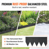 VEVOR Steel Landscape Edging, 6-pack Steel Garden Edging Borders, 40" L x 6" H Strips, Hammer-in Edging Border with 8 Clips, Bendable Metal Landscape Edging for Yard, Garden, Lawn