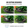 VEVOR Steel Landscape Edging, 3-pack Steel Garden Edging Borders, 40" L x 8" H Strips, Hammer-in Edging Border with 5 Clips, Bendable Metal Landscape Edging for Yard, Garden, Lawn