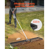 VEVOR Lawn Leveling Rake, Lawn Leveler with 83.9 in Handle, 48x10 in Ground Plate, Rust-Resistant Carbon Steel Soil Leveler, 2 Heights Adjustable, Effort Saving Lawn Leveling Tool for Yard Golf Court